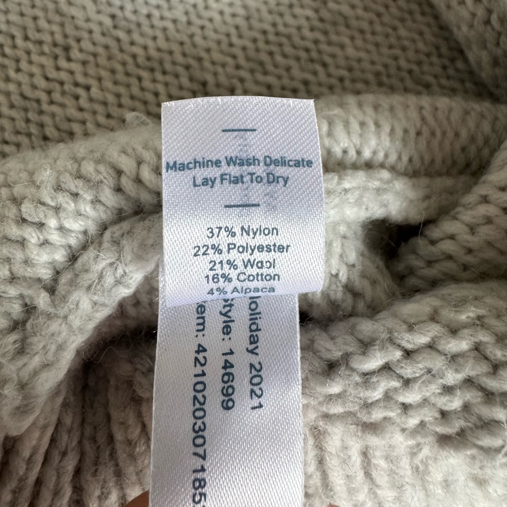 Marine Layer ML x LF Lost & Found Alpine Fair Isle Sweater Light Heather Grey - Picture 6 of 8
